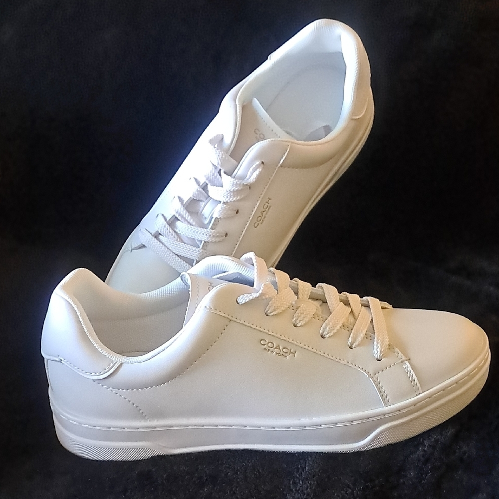 NWT Coach White Sneakers Minimalist Design.